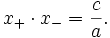 viete product formula for the quadratic equation solution in algebra math