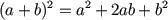 math square of a sum algebra formula