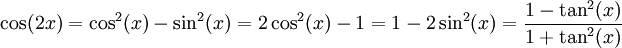 trigonometry cos double-angle formula