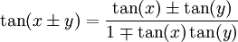 math tangent angle sum and difference formula