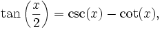 trigonometry tangent half-angle formula