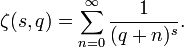 Hurwitz Zeta Function