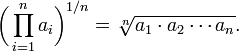 Geometric mean of a Matrix Formula