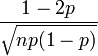 skewness binomial