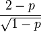 geometric distribution skewness